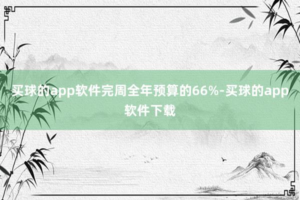 买球的app软件完周全年预算的66%-买球的app软件下载